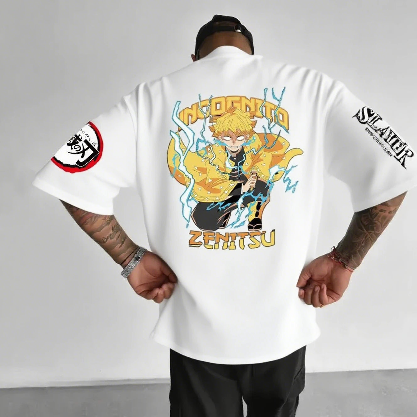 Demon Slayer Anime Print Men T-shirt Summer Fashion Oversized Women Short Sleeve Graphic Tee Streetwear Casual Tops Y2k Clothes