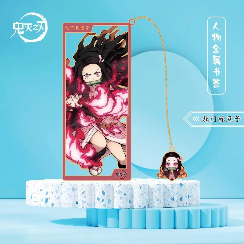 Demon Slayer Tanjiro Kamado Giyu Tomioka Exquisite Creative Cartoon Metal Hollow Bookmark Personality Simple High-Value Bookmark